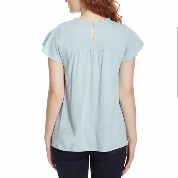 Ella Moss Ladies' Lace Trim Knit Top Large - Picture 3 of 5